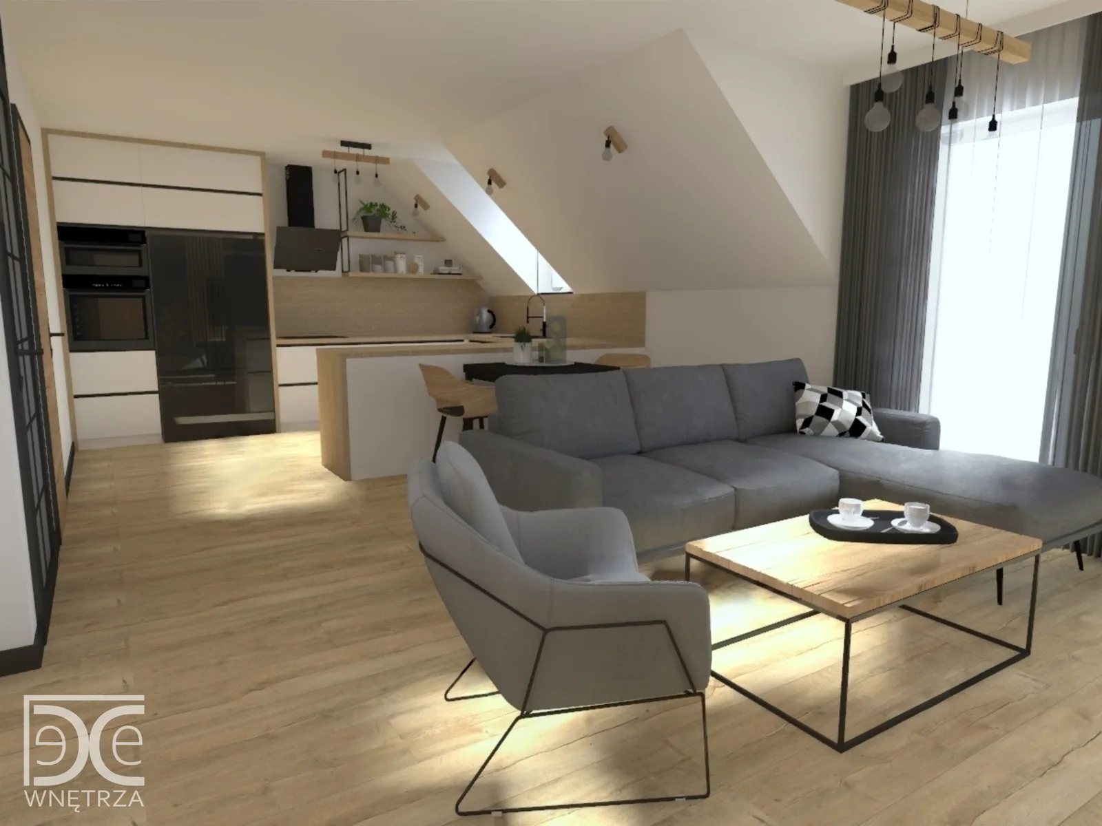Minimalistyczne wnętrze w stylu loftowym