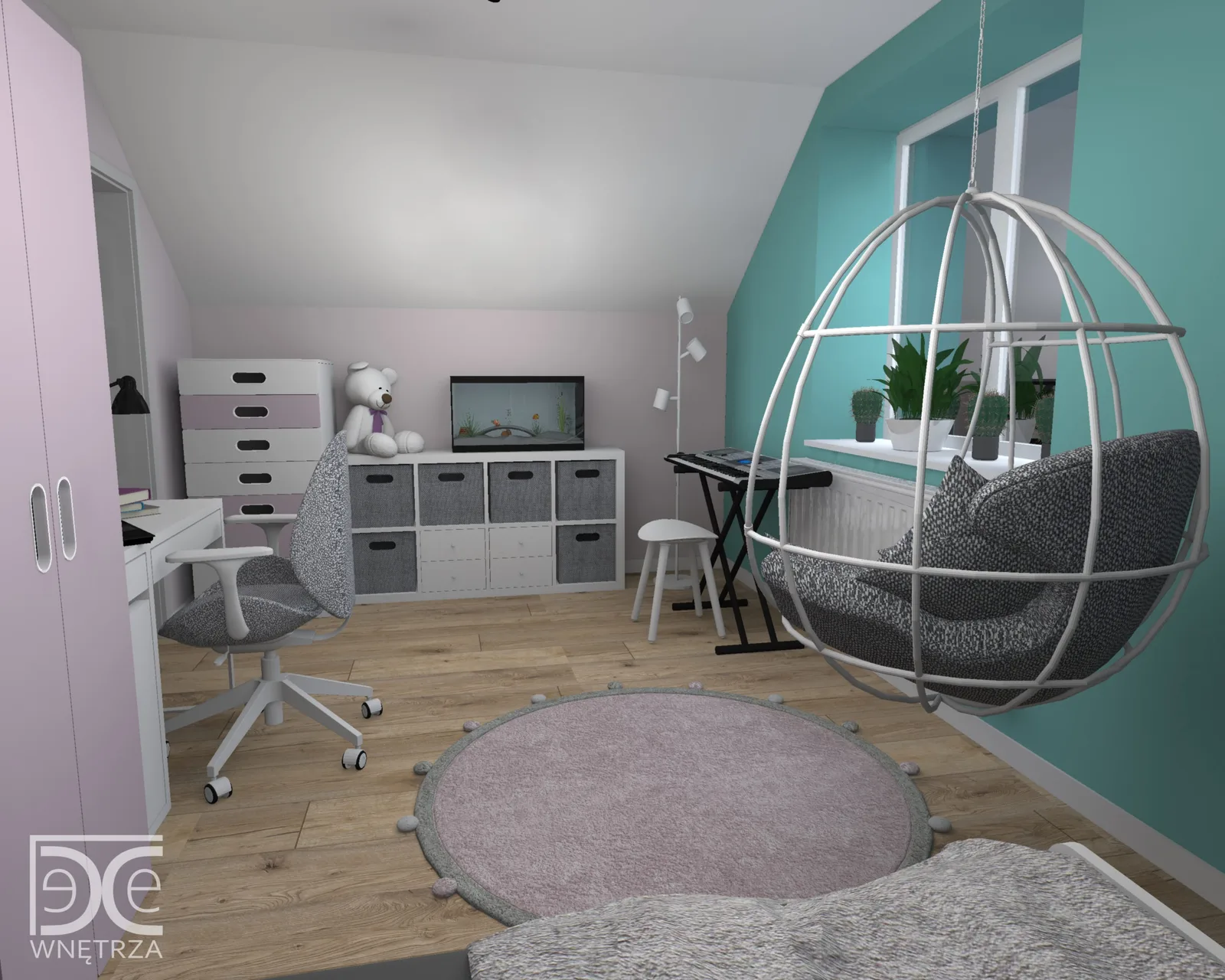Mieszkanie na poddaszu w stylu skandynawsko-loftowym – Projekt