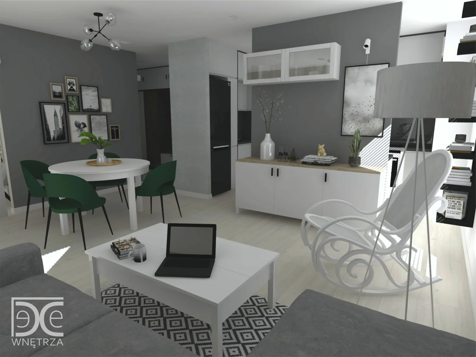 Projekt mieszkania w centrum Żor w stylu nowoczesnym