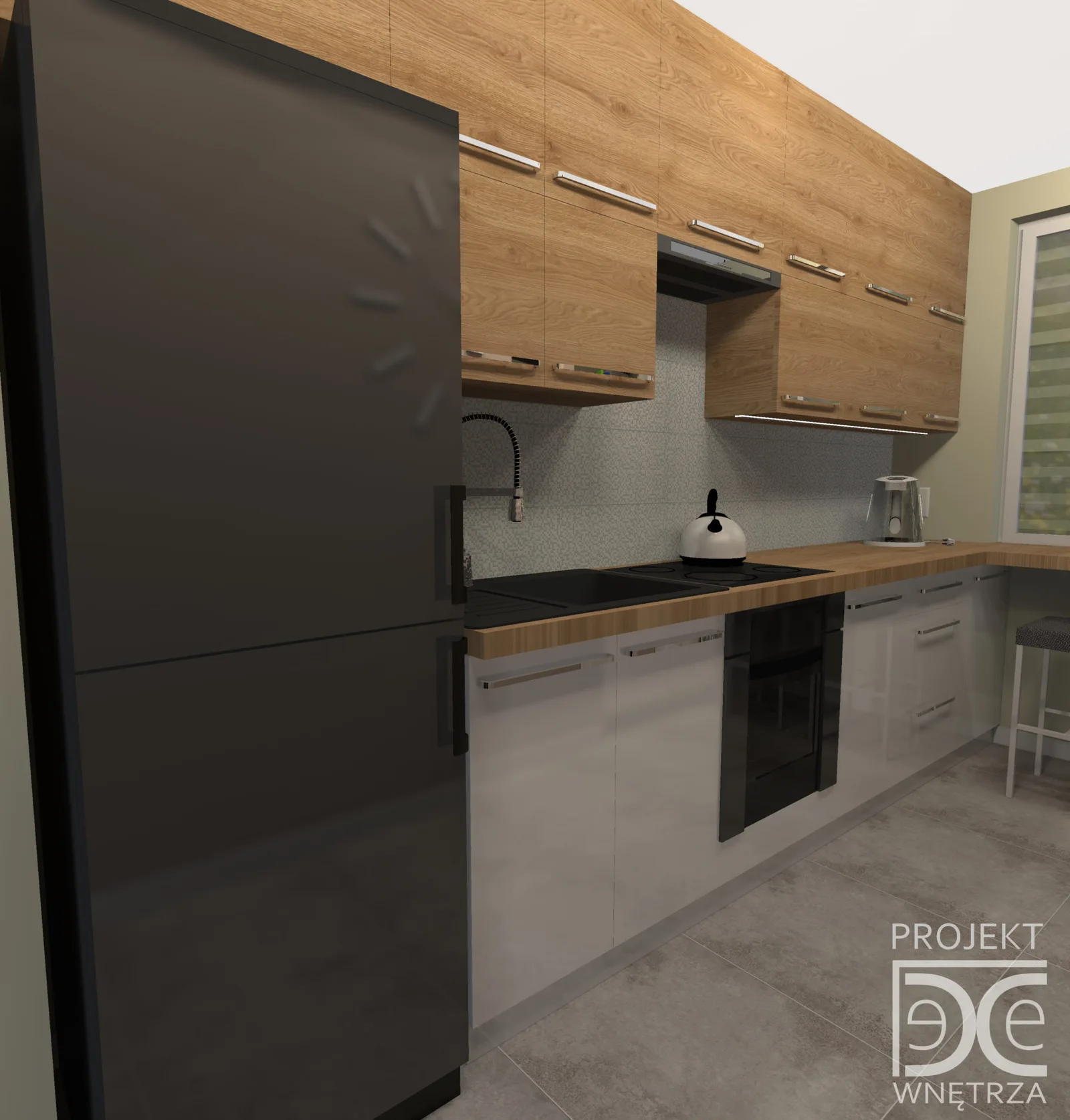 Kuchnia z dużą ilością drewna – projekt i realizacja