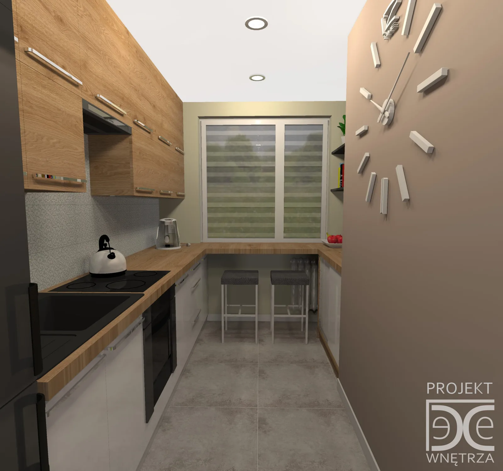 Kuchnia z dużą ilością drewna – projekt i realizacja