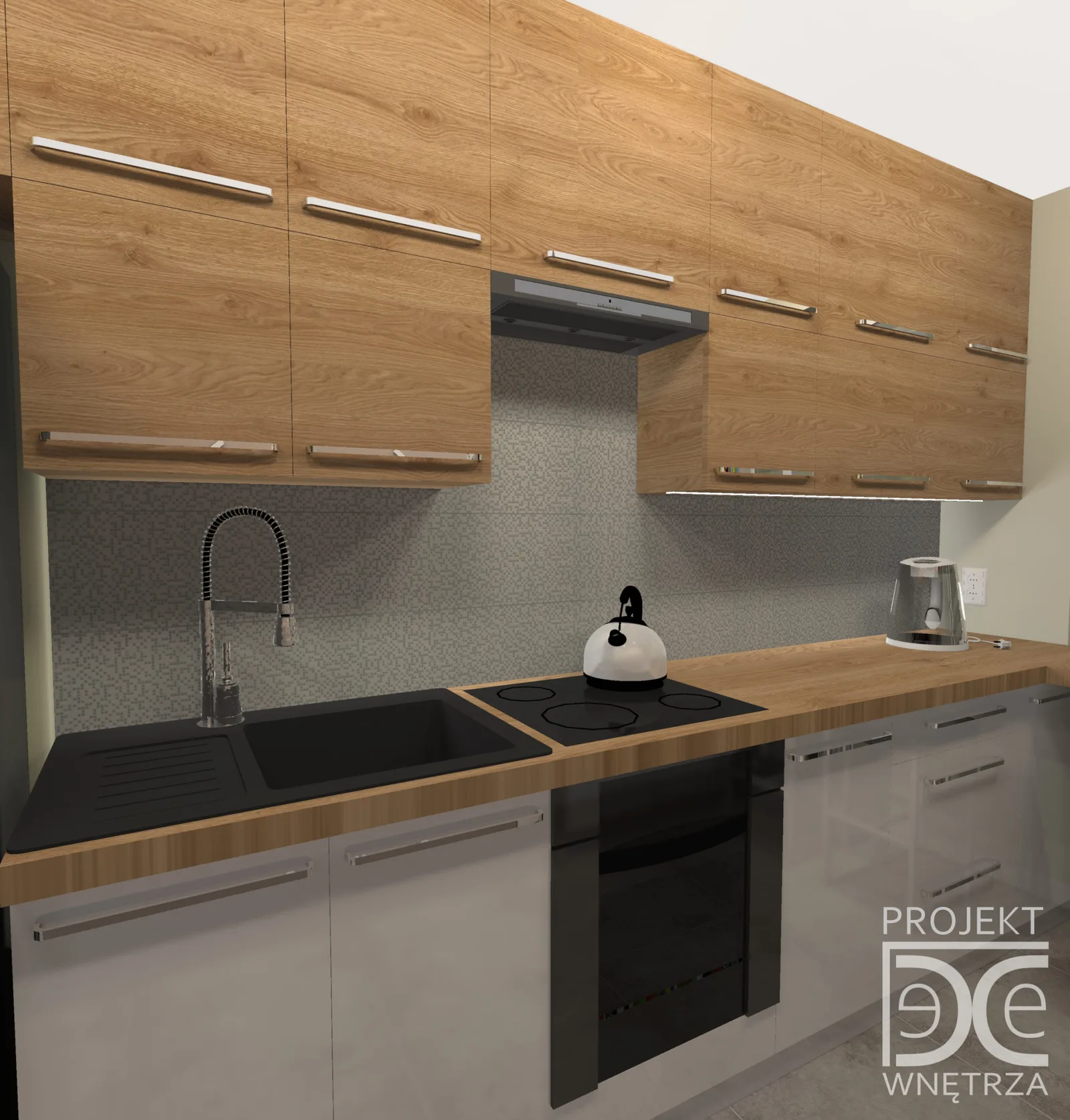 Kuchnia z dużą ilością drewna – projekt i realizacja