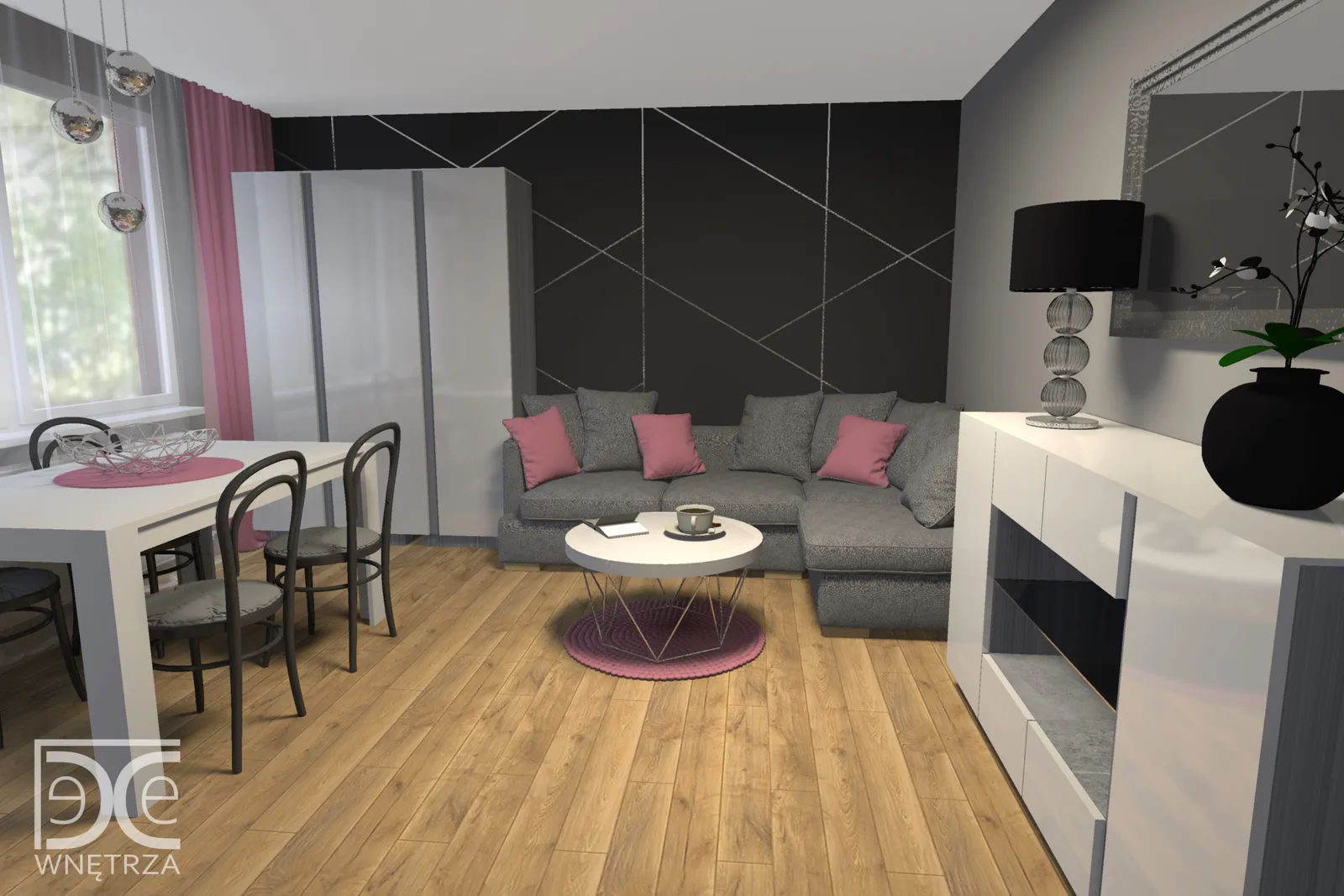 Salon w duchu glamour – projekt Tychy
