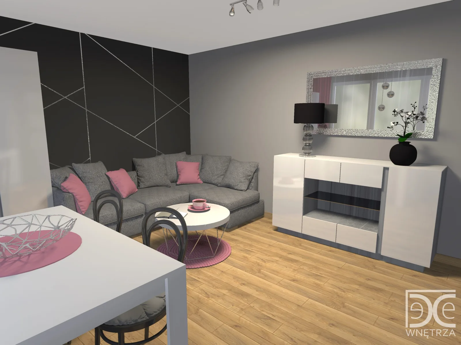 Salon w duchu glamour – projekt Tychy