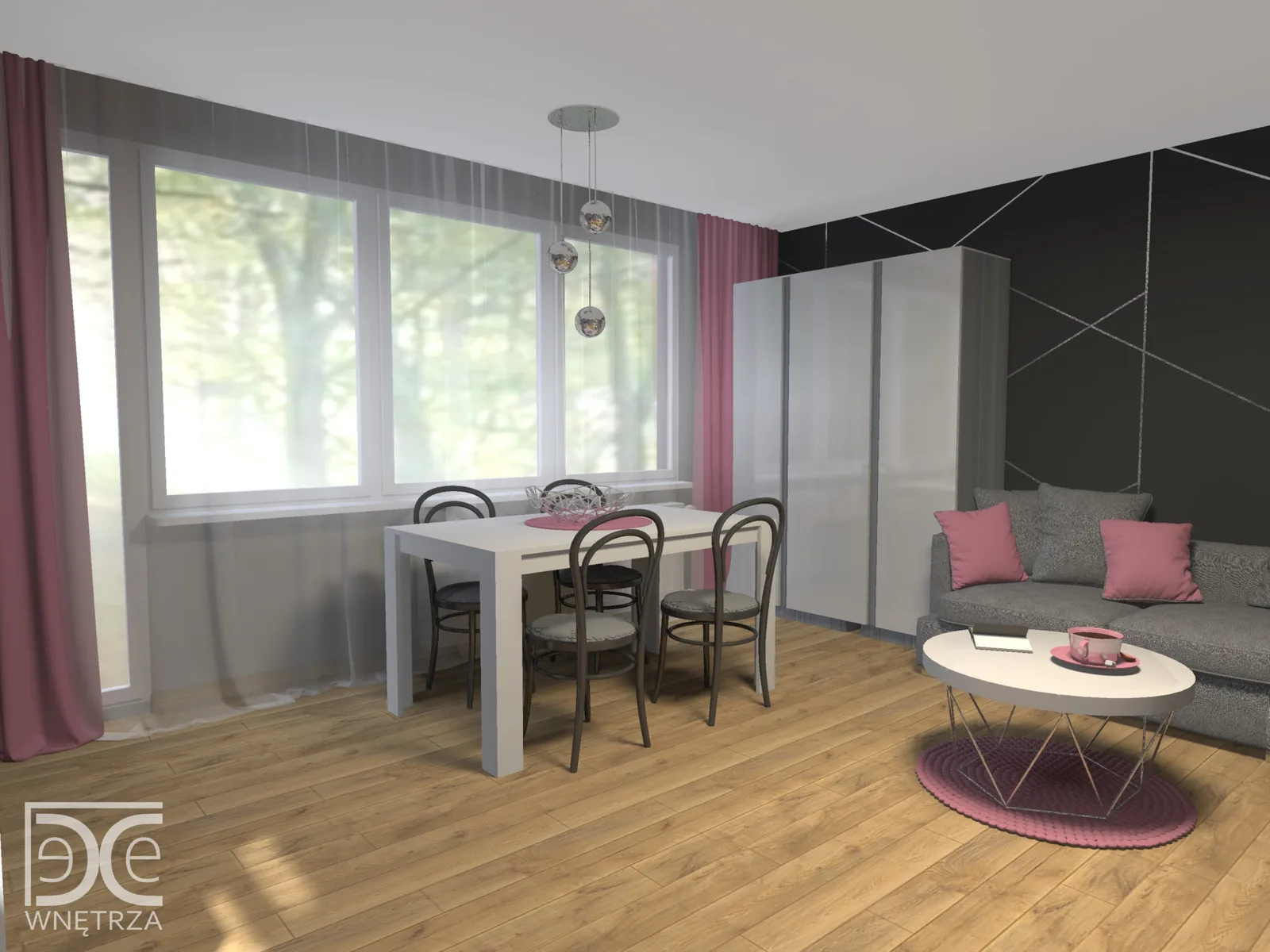 Salon w duchu glamour – projekt Tychy