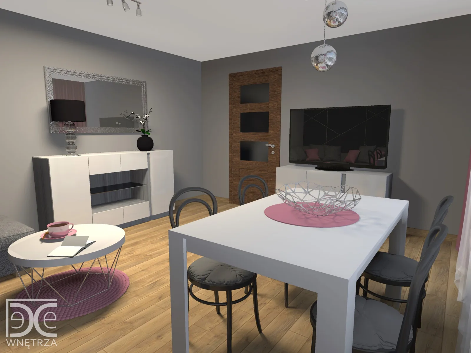 Salon w duchu glamour – projekt Tychy