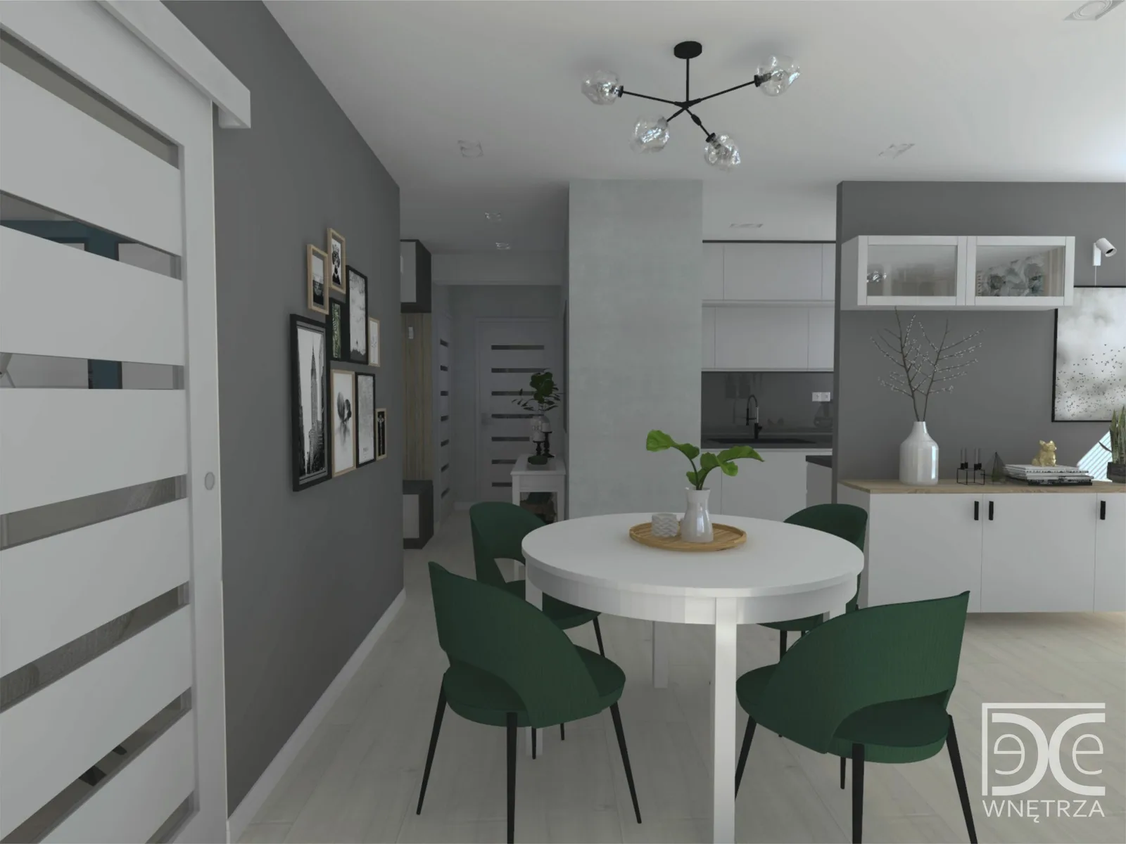 Projekt mieszkania w centrum Żor w stylu nowoczesnym
