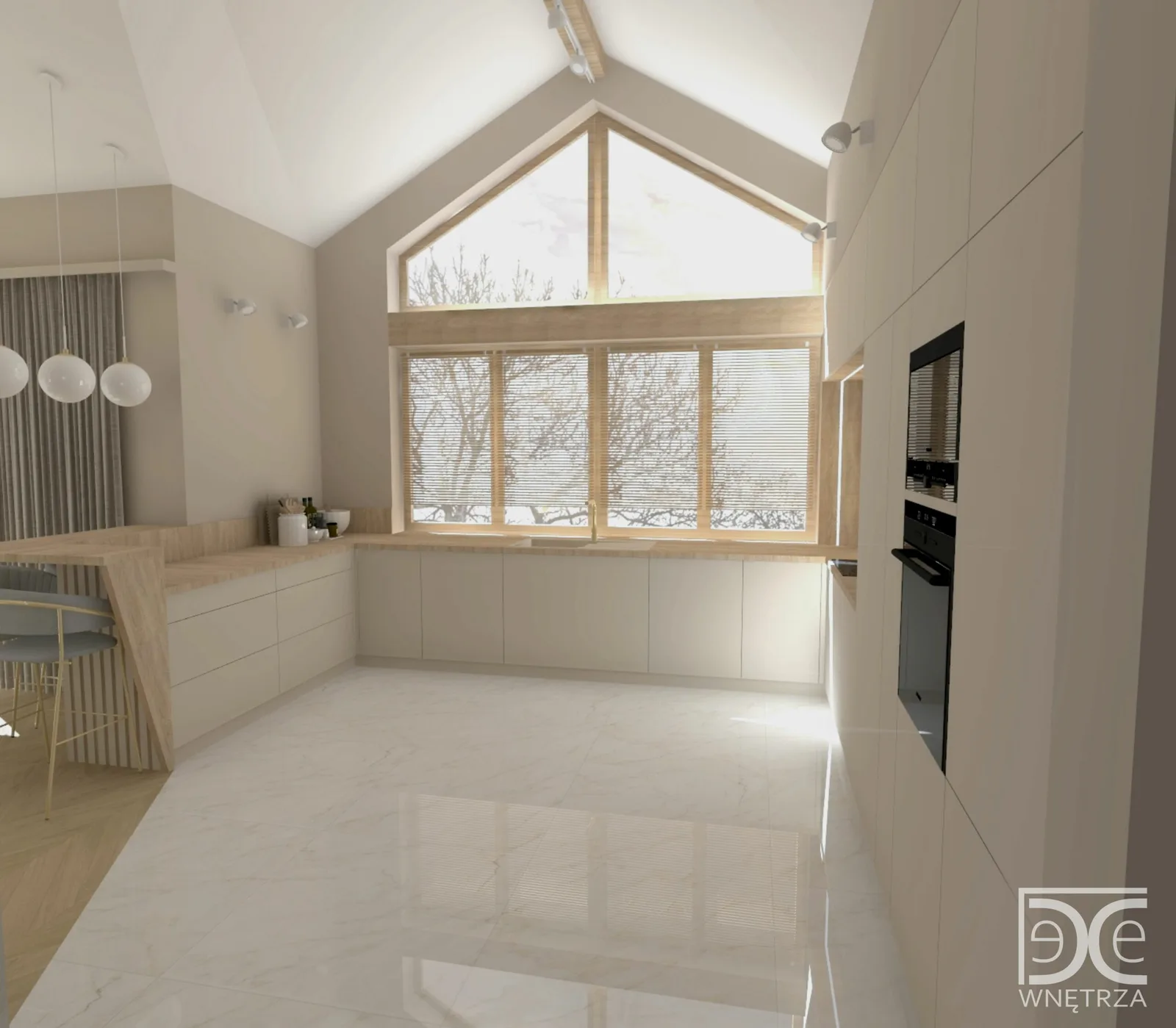 Projekt domu z antresolą w stylu soft glamour
