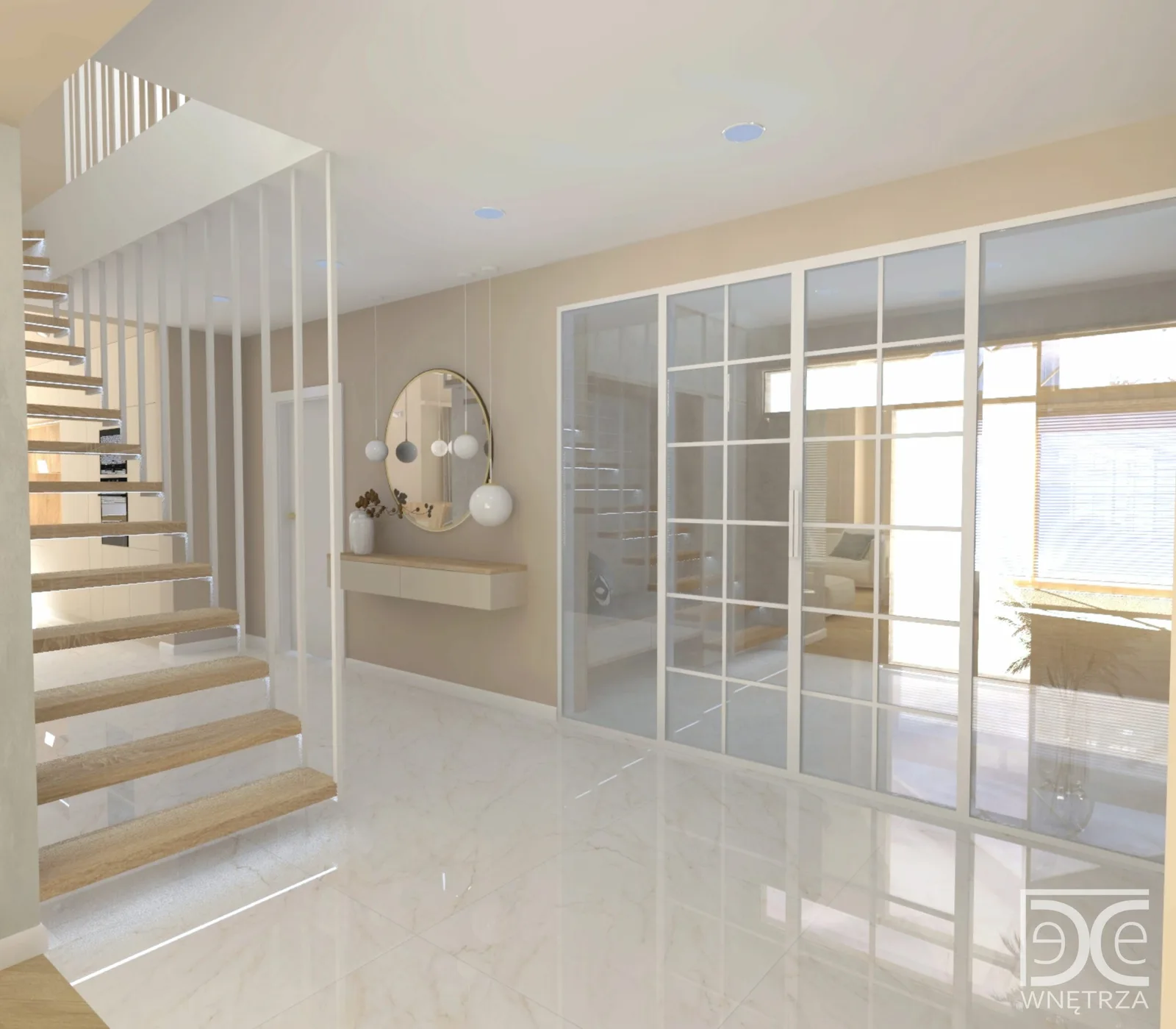 Projekt domu z antresolą w stylu soft glamour