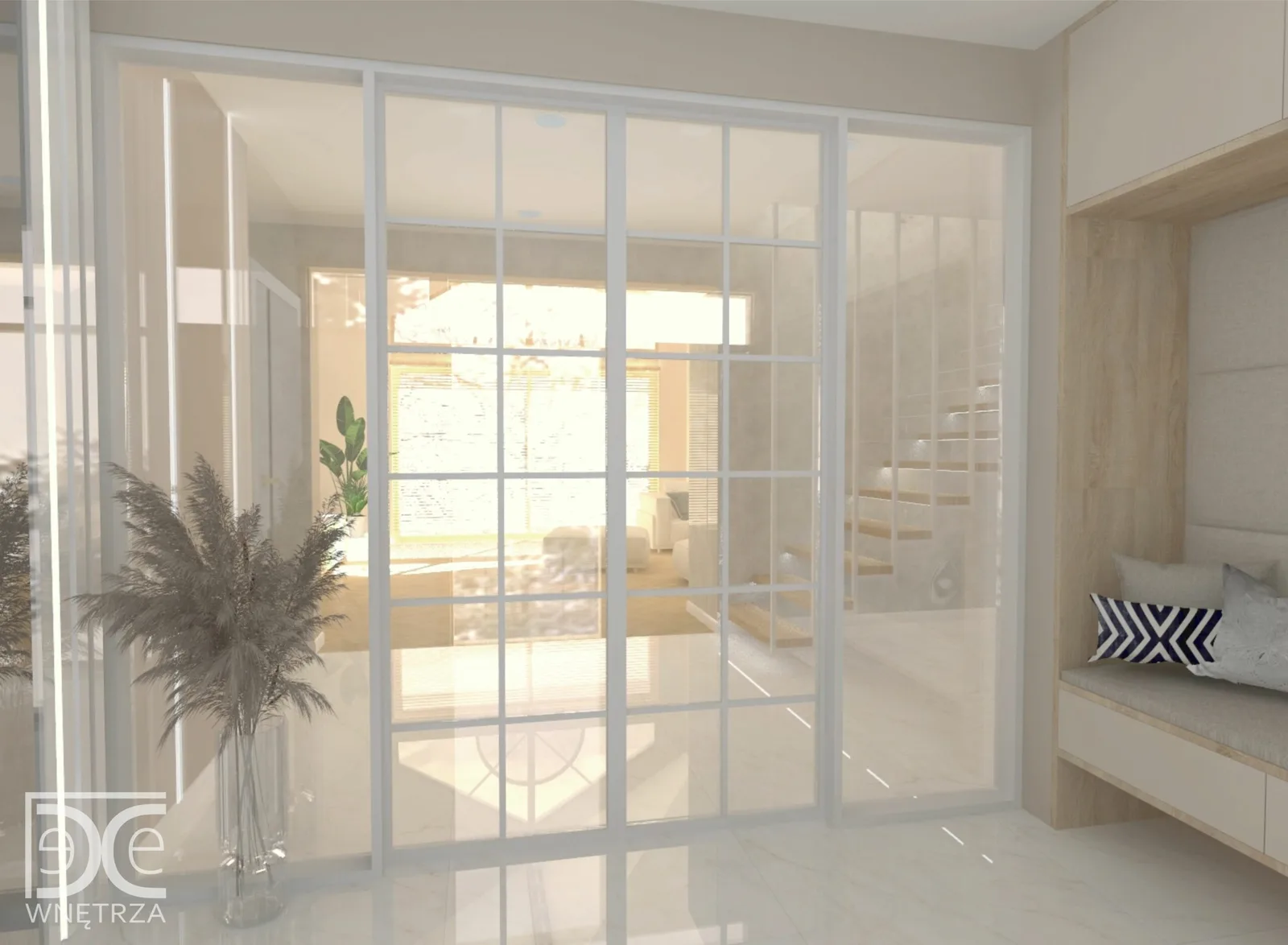 Projekt domu z antresolą w stylu soft glamour